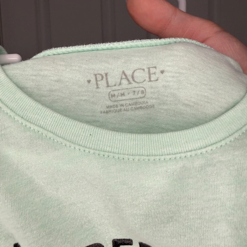 The Children's Place Girls Mint Green Chocolate‎ Superpower Graphic Tee Size 7/8